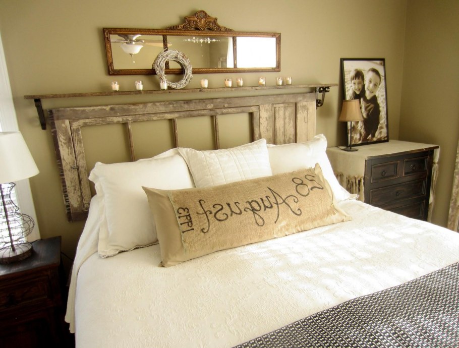 Панно макраме в спальне