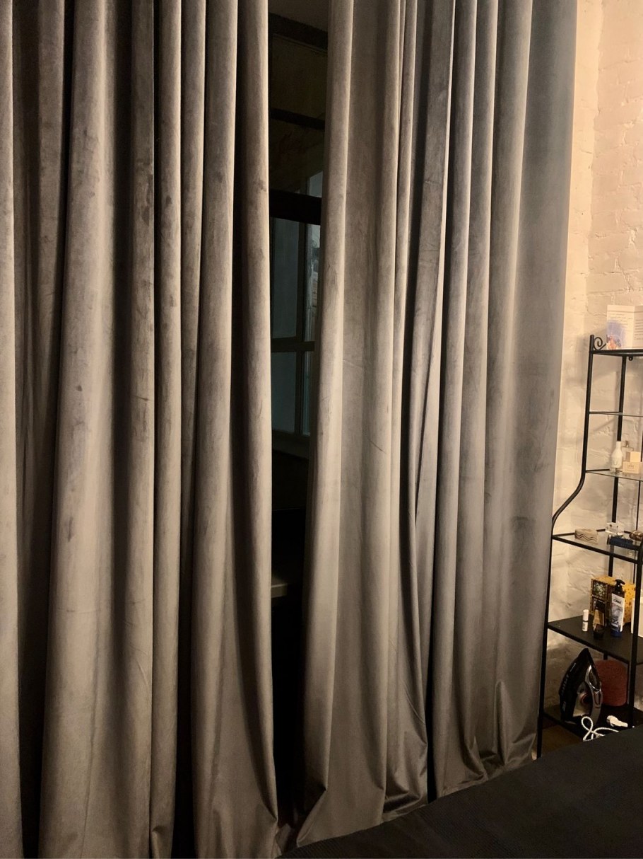 Портьера для штор графит