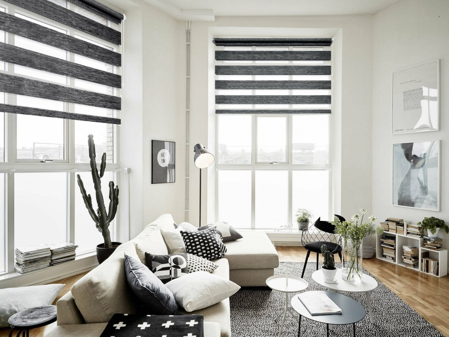 Комплект штор № 029, (270*180)х2, белый/серебро/графиткомпл