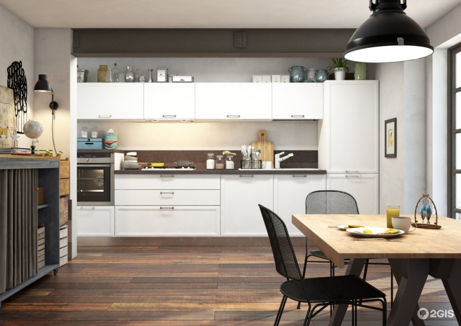 Кухня оливкового цвета