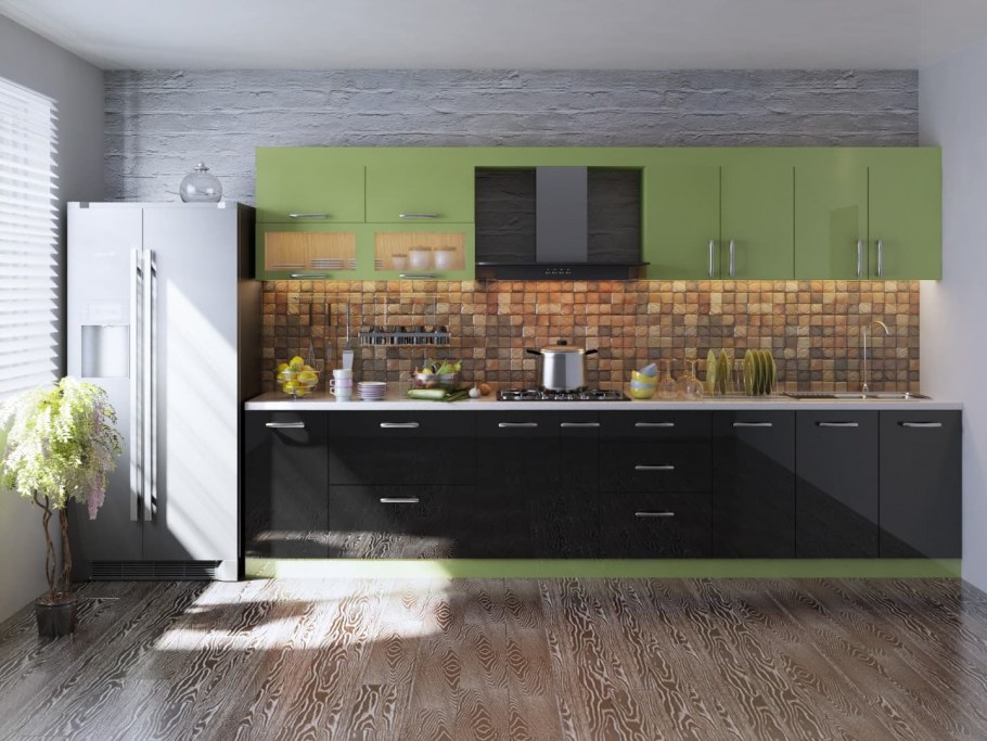 Темно зеленая кухня икеа