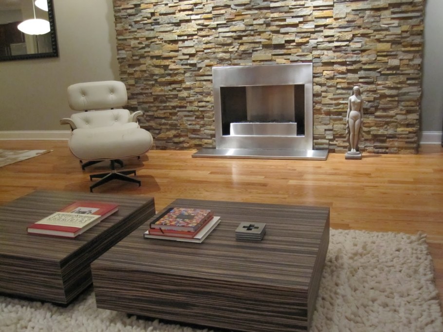 Декоративный крупный камень в интерьере