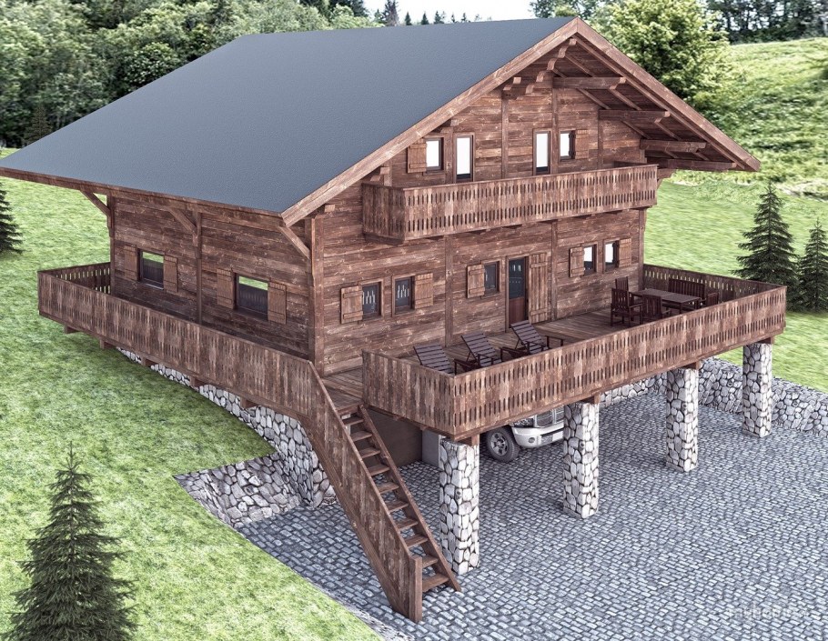 Крыша Шале изнутри