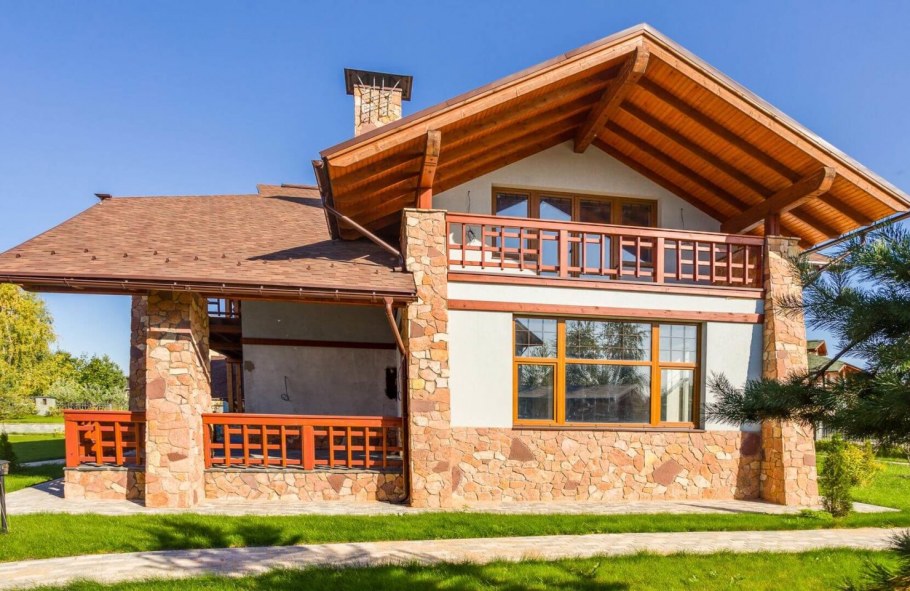 Двускатная крыша Шале