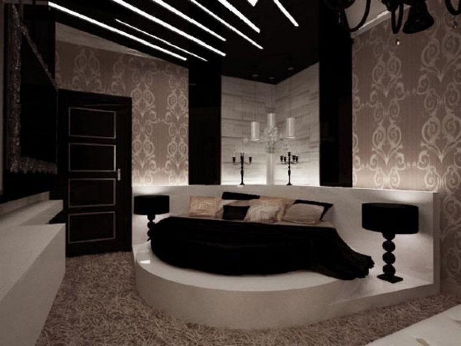 Белая комната с черными линиями