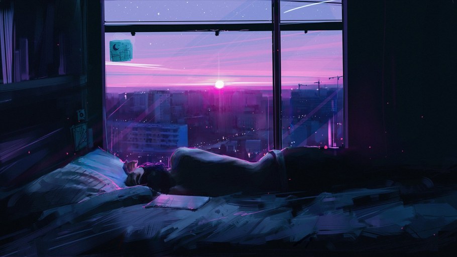 Фон аниме ночь