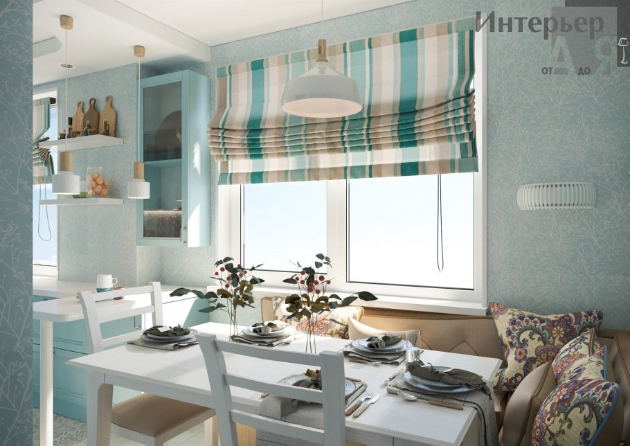 Римские шторы в стиле Сканди