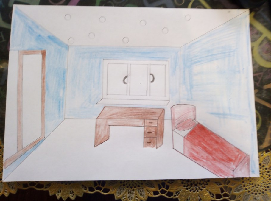 Макет комнаты из коробки для детей