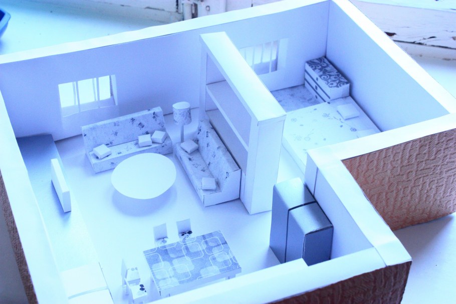 Объемные бумажные домики