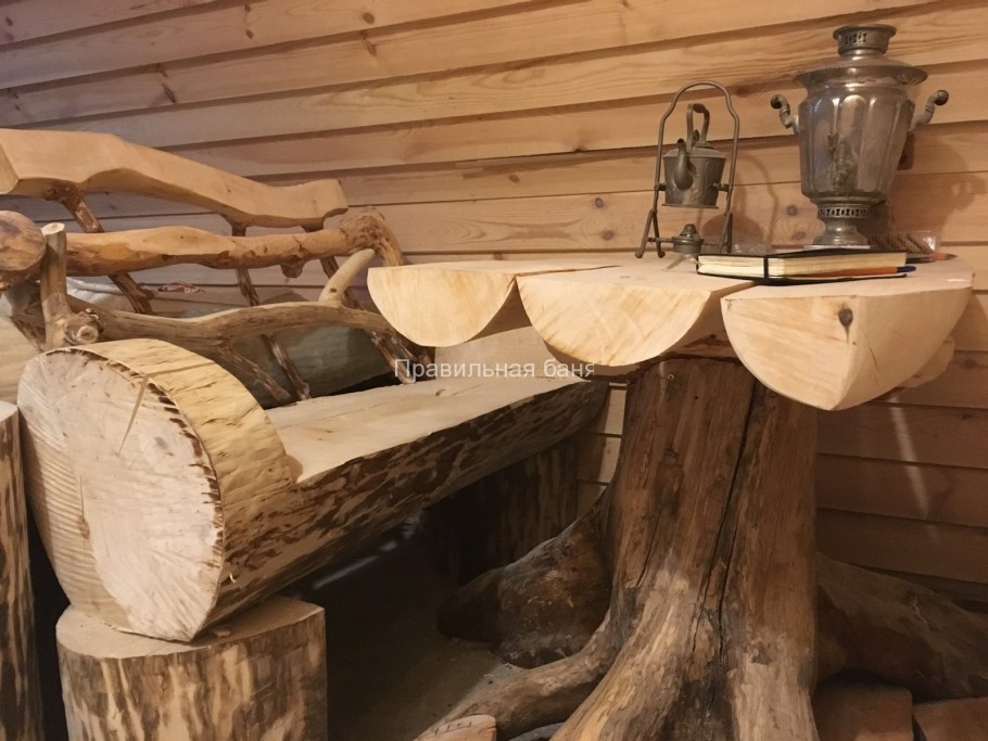 Отделка бани в рустикальном стиле