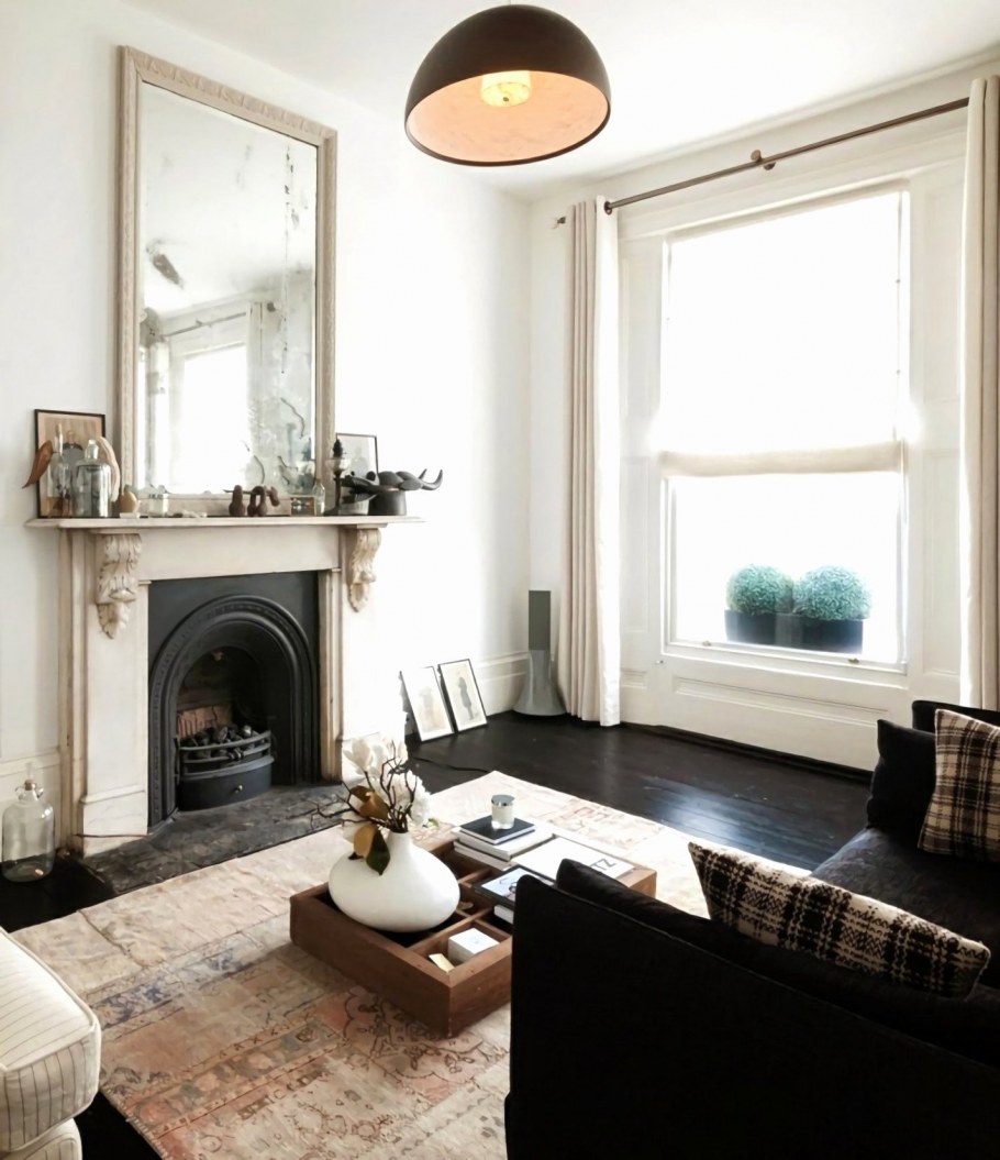 Маленькая гостиная с камином