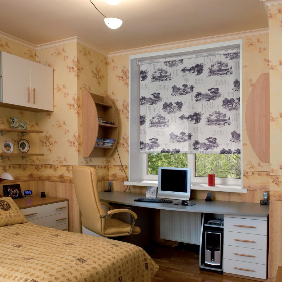 Римские шторы в спальню подростка девочки