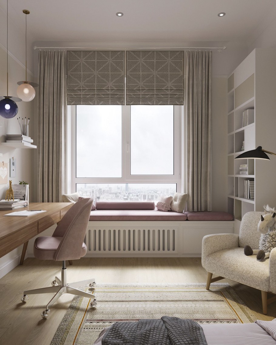 Римские шторы в детской комнате