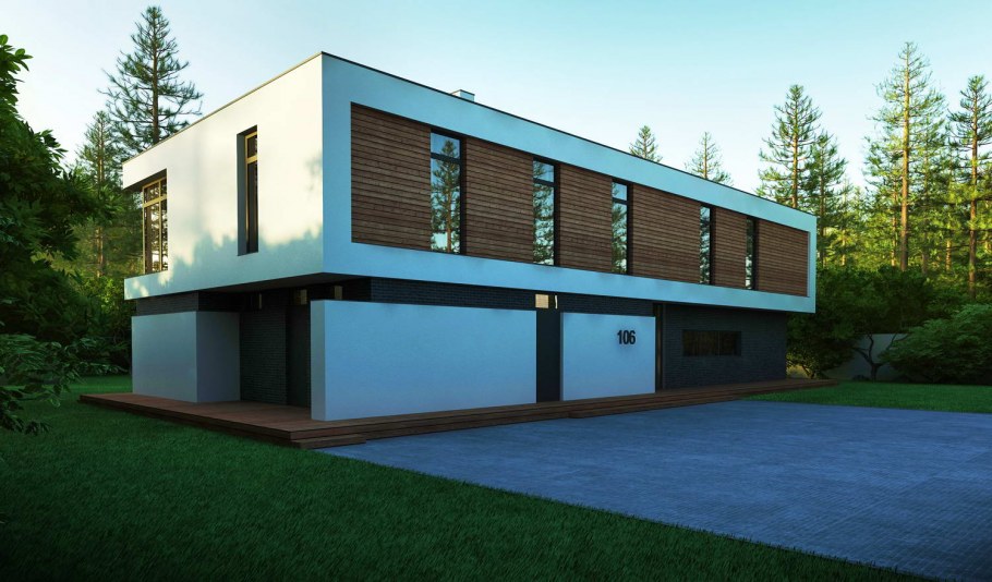 Дом с плоской крышей 160кв