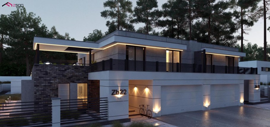 Дом с плоской крышей монолит 170 м