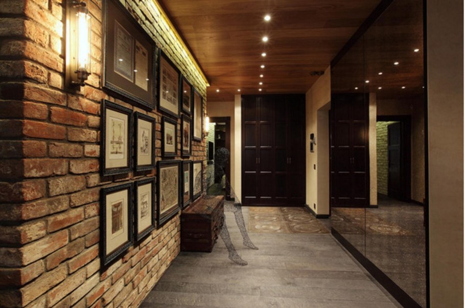 Отделка коридора лофт