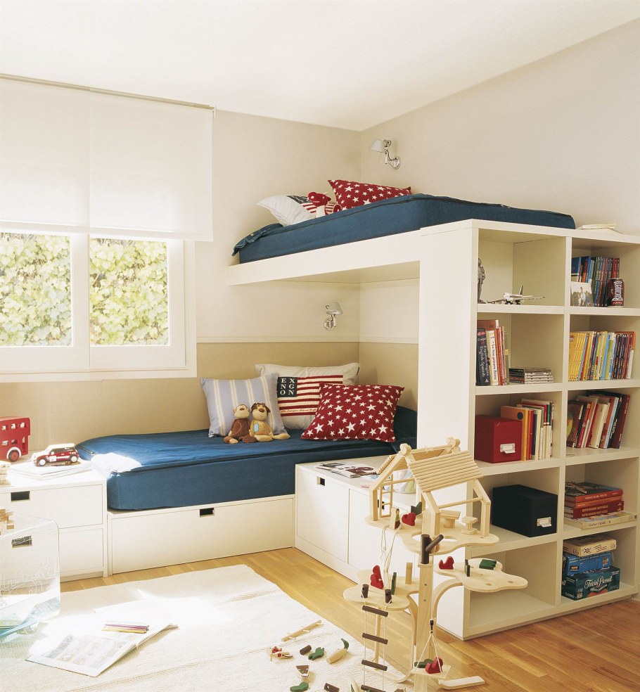 Интерьер детской комнаты для 3 детей