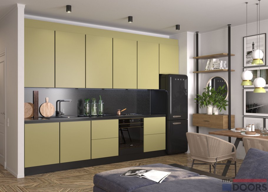 Кухня оливкового цвета