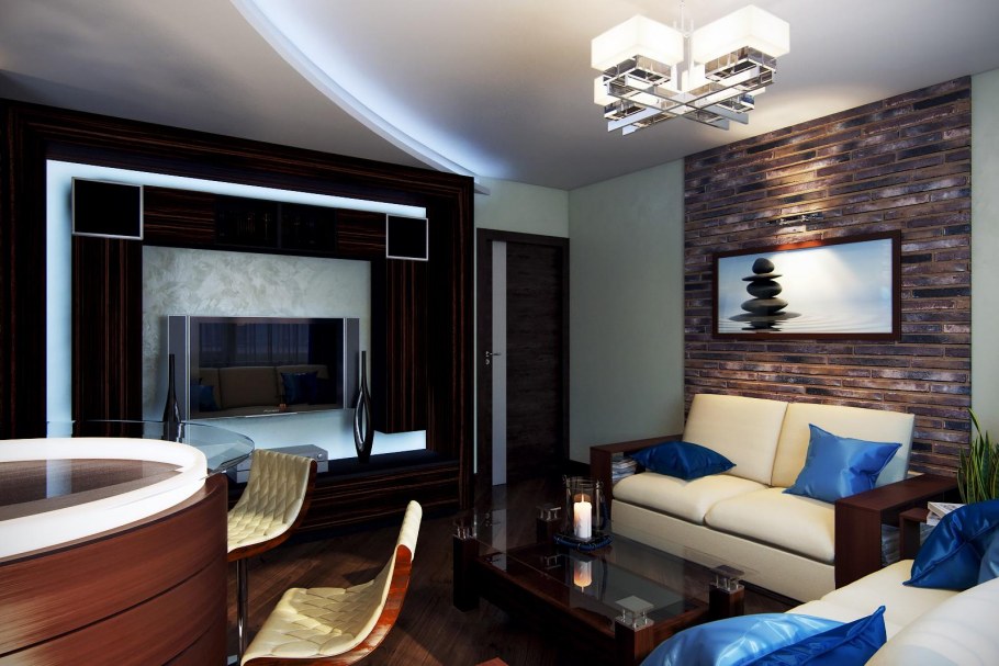 Гостинна в яхтенном стиле