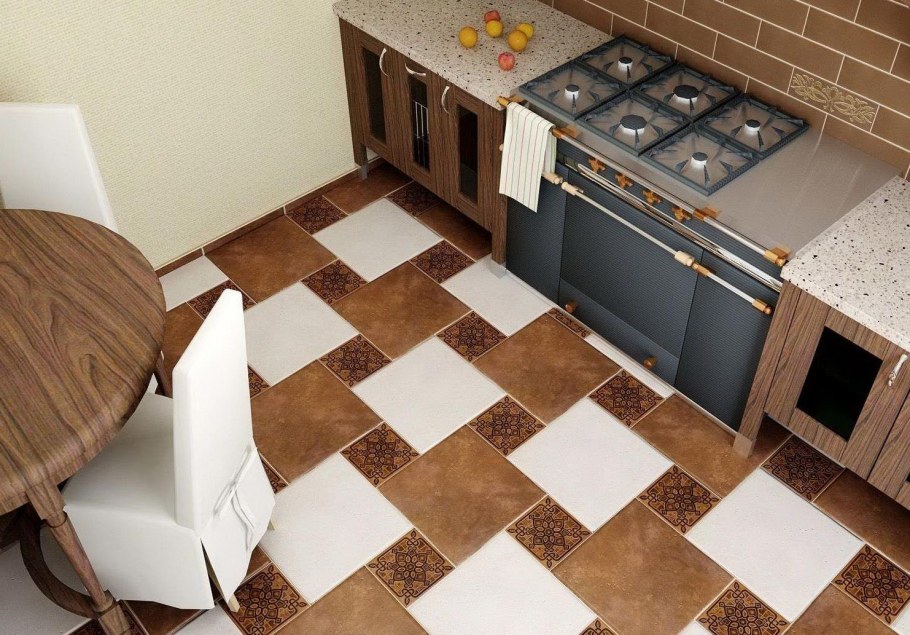 Плитка на кухню на пол