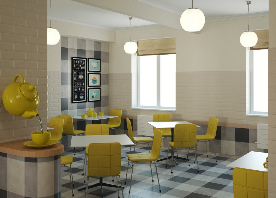 Красивый интерьер кофейни