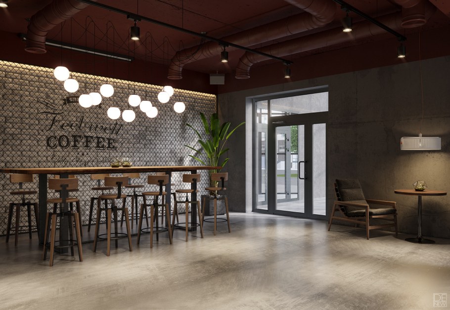Небольшое кафе в стиле лофт
