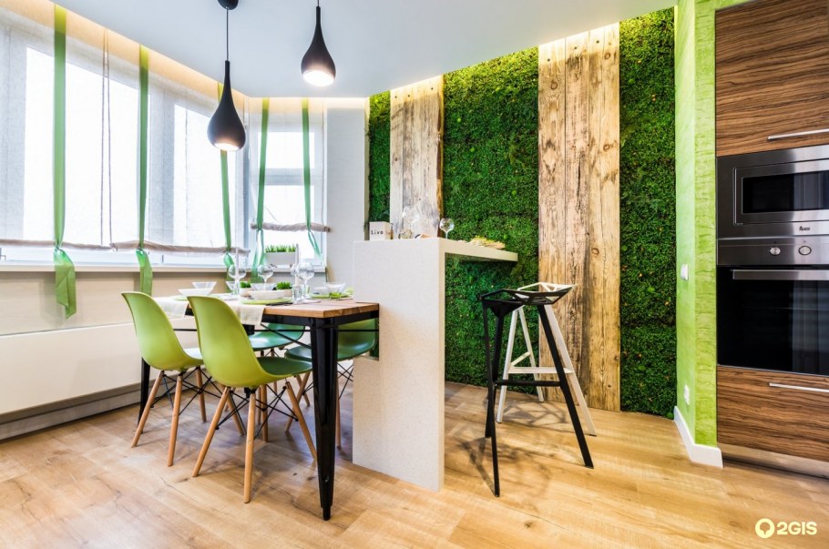 Зонирование обеденной зоны на кухне