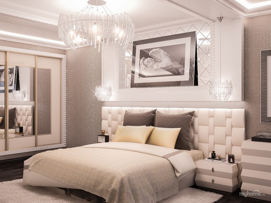 Лакшери спальня арт деко светлая