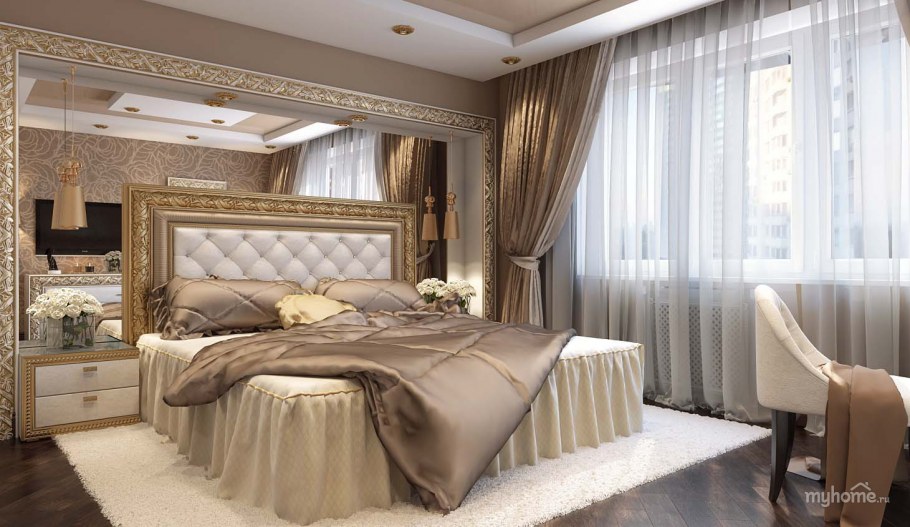 Интерьер спальни в стиле арт деко