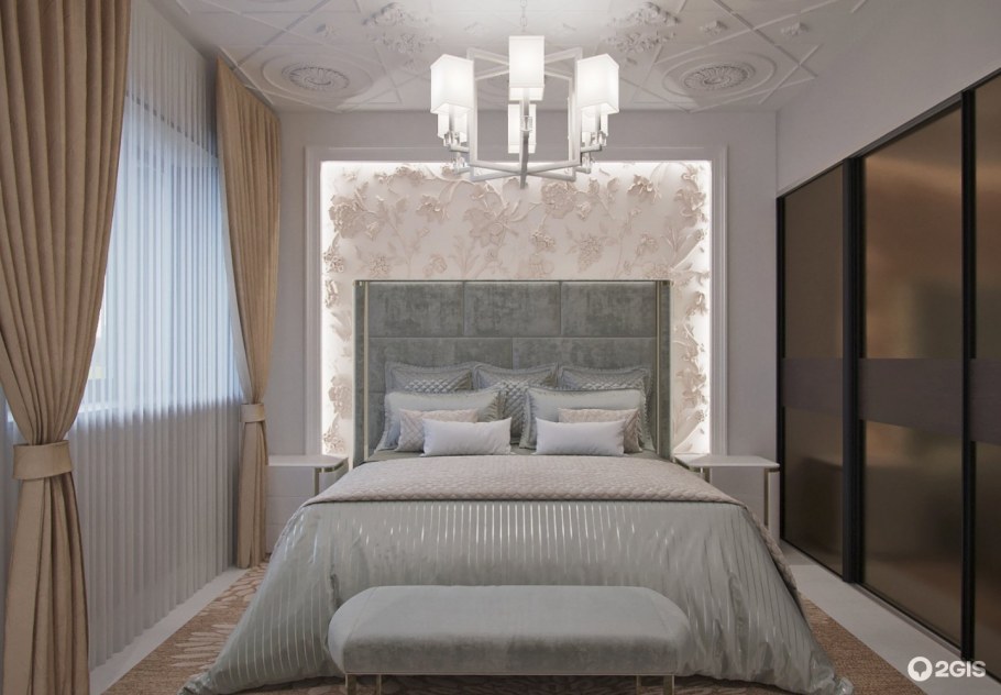 Спальня в светло тонах