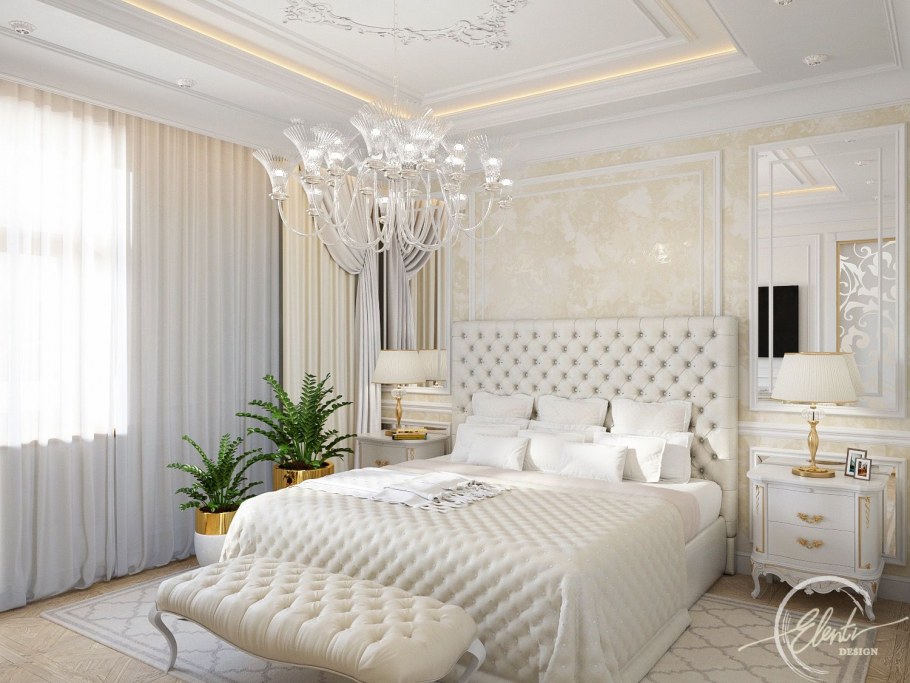 Шторы в маленькую спальню с балконом