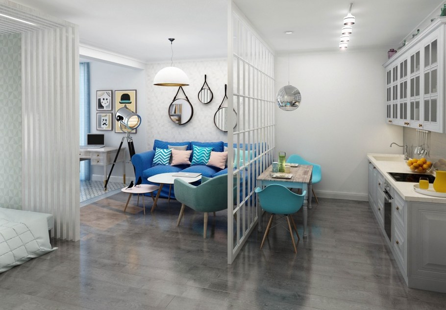 Декоративная перегородка на кухне