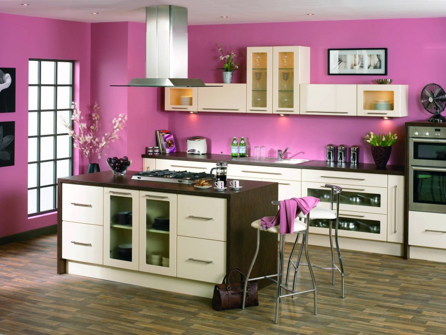 Желто-зеленый кухонный гарнитур