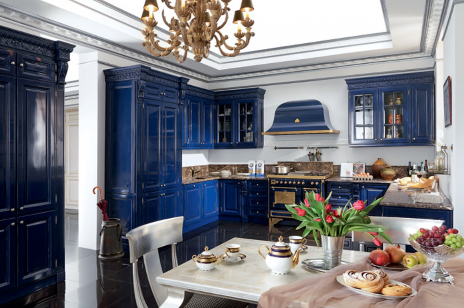 Кухни Геос Симона голубая