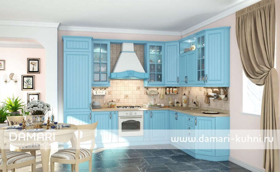 Роял Вуд бирюза кухня