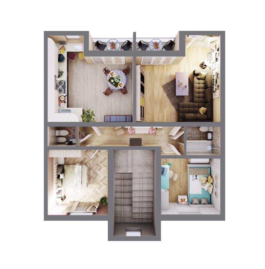 Планировка квартиры вид сверху