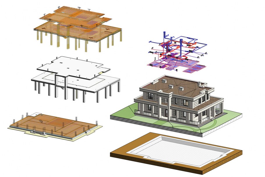 Дом в стиле Райта с плоской крышей