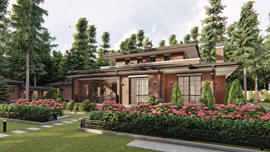 Дом в стиле Райт," Мидленд"