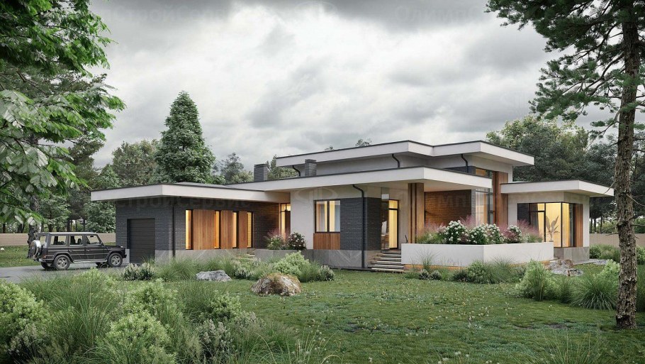 Проекты домов на 6 соток в стиле Райта