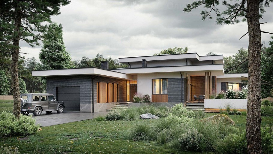 Одноэтажный дом Райта