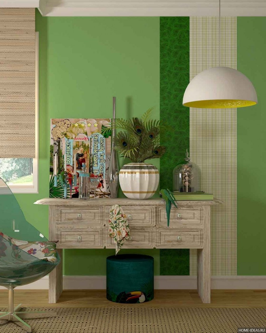 Фисташковый цвет в интерьере