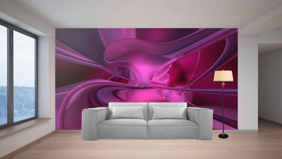 Натяжная стена в интерьере