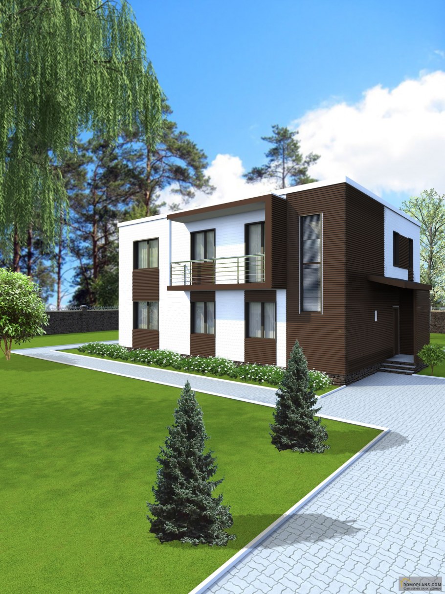 Проекты домов с плоской крышей