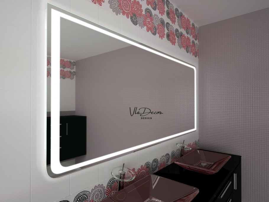 Бордюр по периметру зеркала