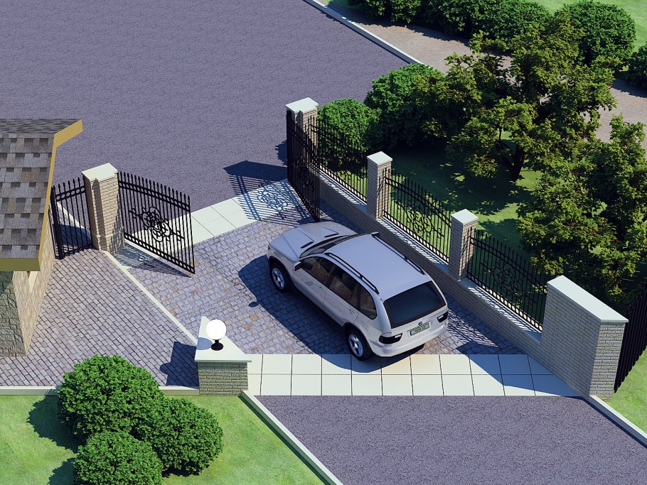 Площадка для автомобиля в частном доме