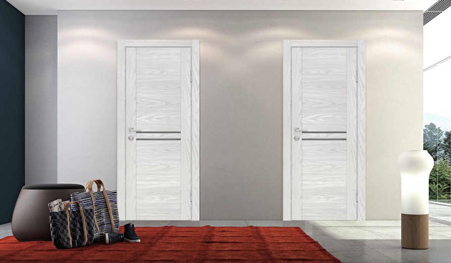 Дверь экошпон profilo porte p-20 ДГ агат с ABS кромкой в интерьере