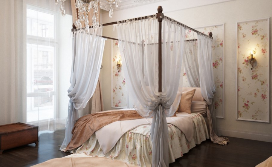Спальня с балдахином