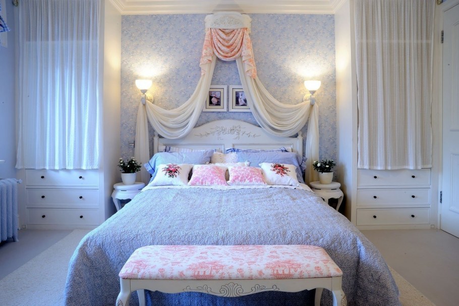 Освещение спальни в стиле Романтизм