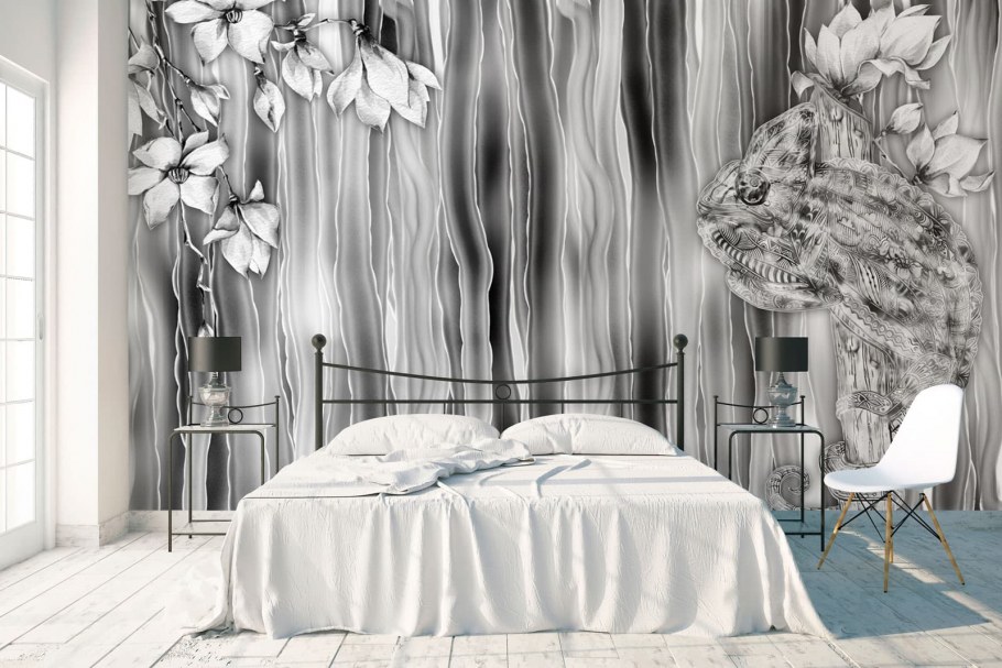 Фотообои хамелеон в интерьере