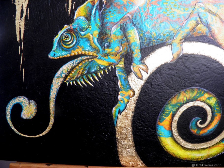 Хамелеон живопись